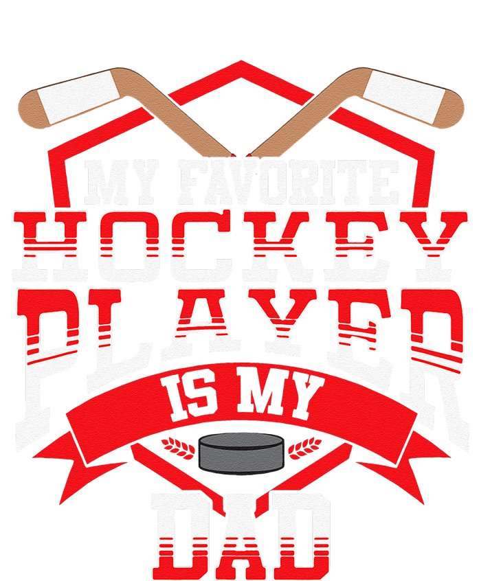 Ice Hockey Funny My Favorite Hockey Player Is My Dad Striped Beanie with Solid Band