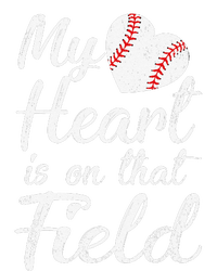 My Heart is on That Field Baseball Softball Mom Retro Toddler T-Shirt