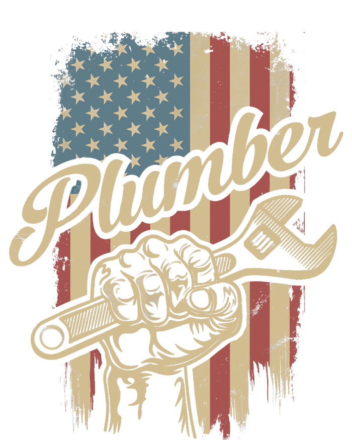 Plumber American Flag Plumbing Gift Pipe Wrench Patriotic Sweatshirt