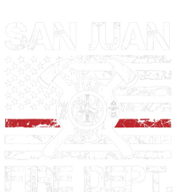 San Juan Puerto Rico Fire Department Thin Red Line Fireman Zip Tote Bag