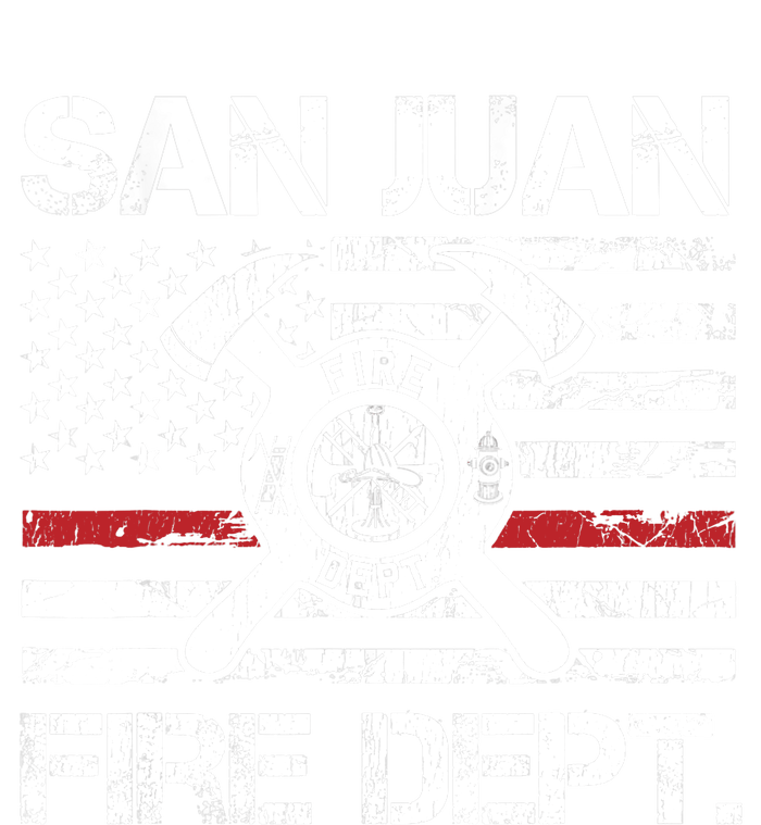 San Juan Puerto Rico Fire Department Thin Red Line Fireman Zip Tote Bag