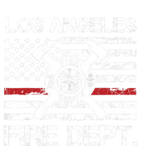 Los Angeles California Fire Department Thin Red Line Fireman T-Shirt