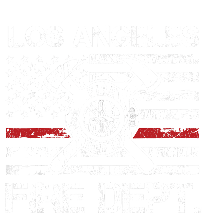 Los Angeles California Fire Department Thin Red Line Fireman T-Shirt