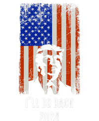 Donald Trump I'll Be Back Trump 2024 Vintage Flag Women's V-Neck T-Shirt