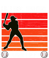 Hit Hard Run Fast Turn Left Funny Baseball Player Fan With S Great Gift 16 in Basic Backpack