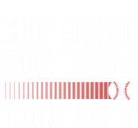 Hit Hard Run Fast Turn Left Funny Baseball Softball Cute Gift Kids Long Sleeve Shirt