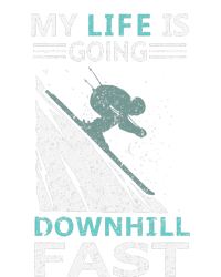 retro My Life Is Going Downhill Fast Steep Skiing Slopes T-Shirt