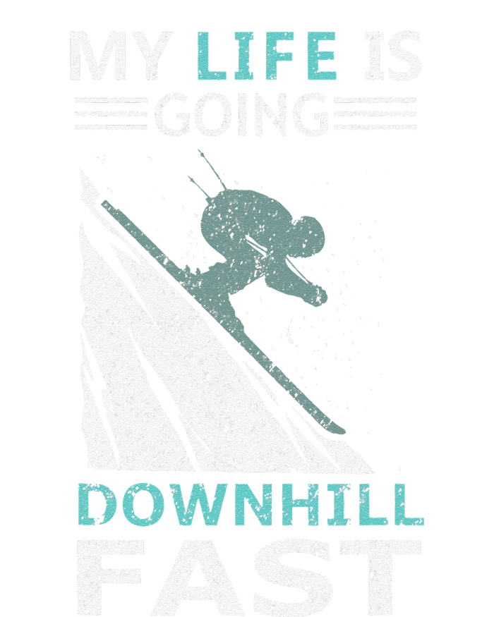 retro My Life Is Going Downhill Fast Steep Skiing Slopes T-Shirt