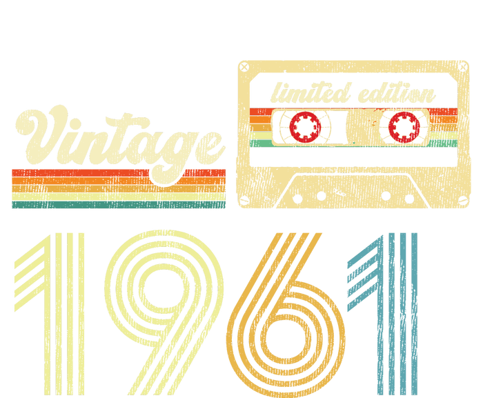 vintage cassette 1961 Retro Birthday 62nd Dad Birthday Gift Grandpa Birthday T-Shirt