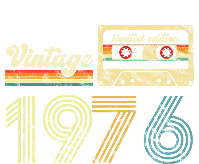 vintage cassette 1976 Retro Birthday 47th Dad Birthday Gift Grandpa Birthday Bumper Sticker