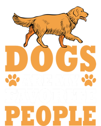 Dogs Are My Favorite People Golden Retriever Lover Gift Women's Flannel Pajama Set