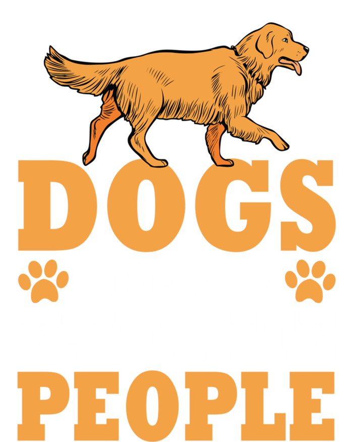 Dogs Are My Favorite People Golden Retriever Lover Gift Women's Flannel Pajama Set