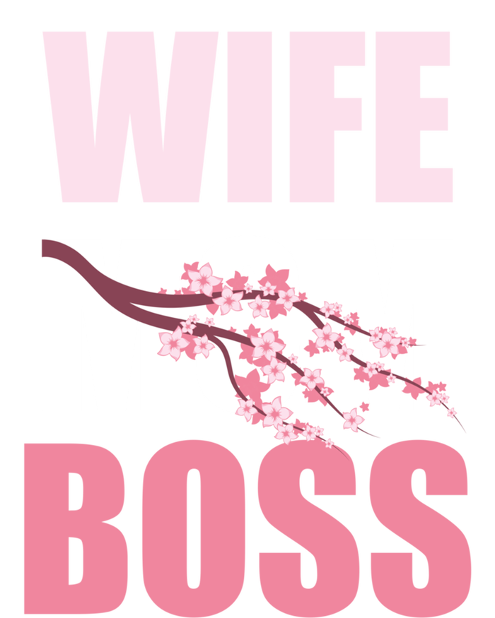 Cherry Blossom Wife Mother Boss Sakura Mothers Day Funny Mom Gift T-Shirt