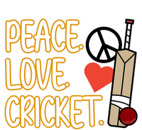 Peace Love Cricket Player Sports Lover Team Coach Graphic Premium Women's T-Shirt