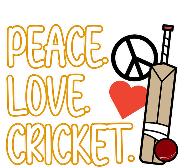 Peace Love Cricket Player Sports Lover Team Coach Graphic Premium Women's T-Shirt