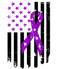 Purple Ribbon US Flag Epileptic Epilepsy Awareness Month Adult ChromaSoft Performance T-Shirt