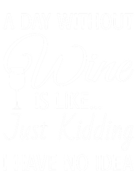 A Day Without Wine Is Like Just Ding I Have No Idea Gift Button