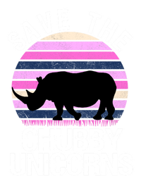 Save The Chubby Unicorns Gift Retro Style Rhino Gift Women's T-Shirt