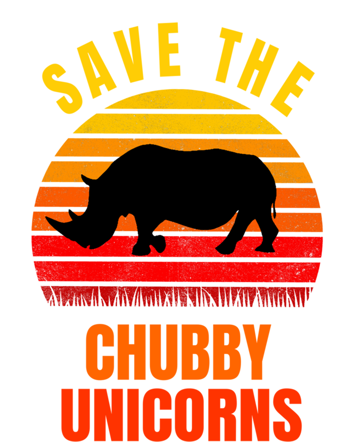 Save The Chubby Unicorns Retro Style Rhino Gift Women's V-Neck T-Shirt