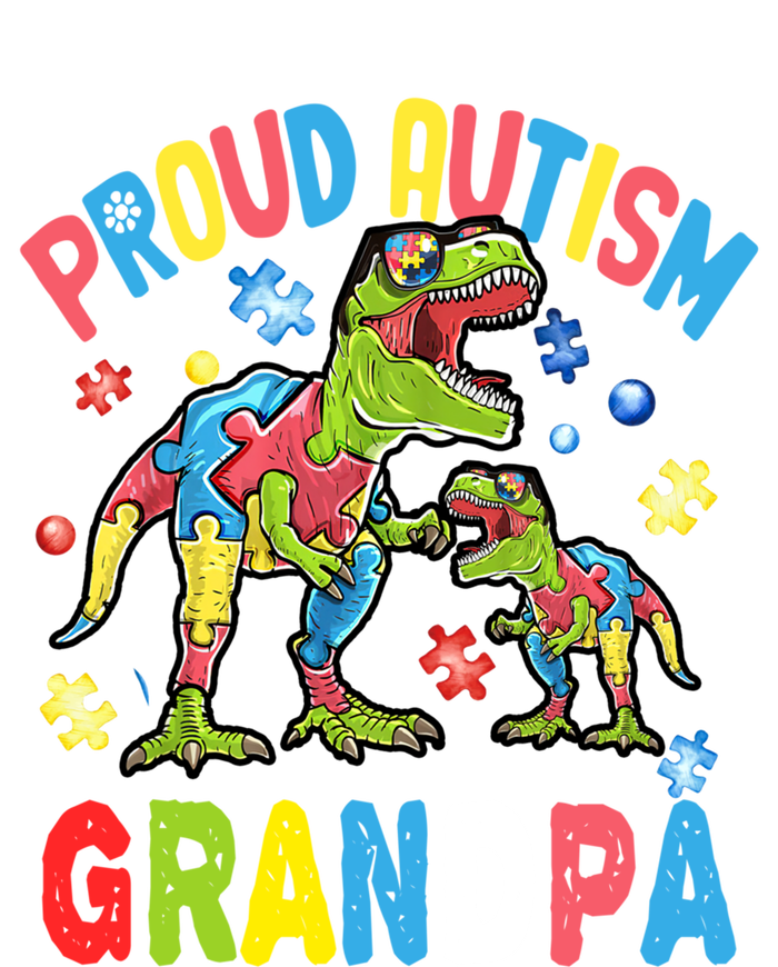 Big Dinosaur Tcute Giftrex And Autism Proud Autism Grandpa Cute Gift T-Shirt