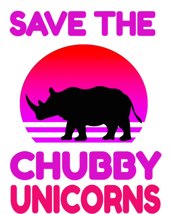 Save The Chubby Unicorns Retro Style Rhino Gift T-Shirt