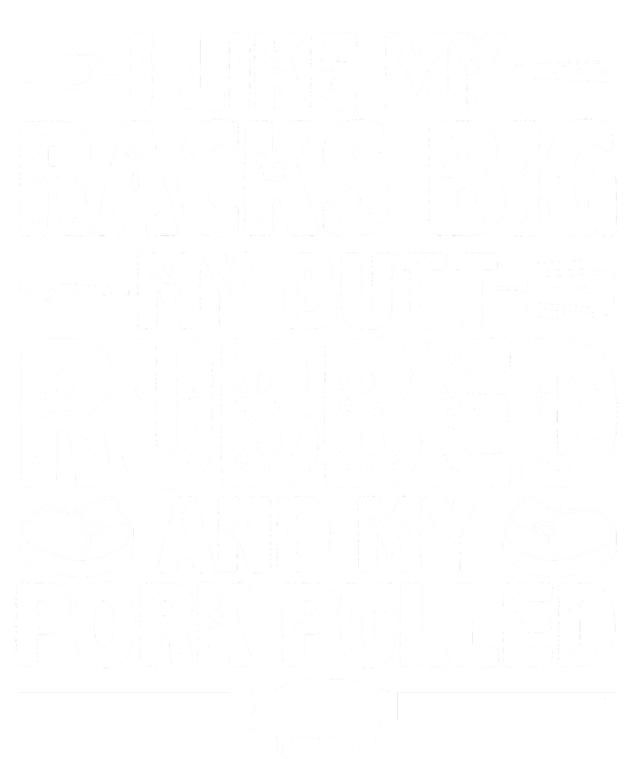 I Like My Butt Rubbed And My Pork Pulled Striped Beanie with Solid Band