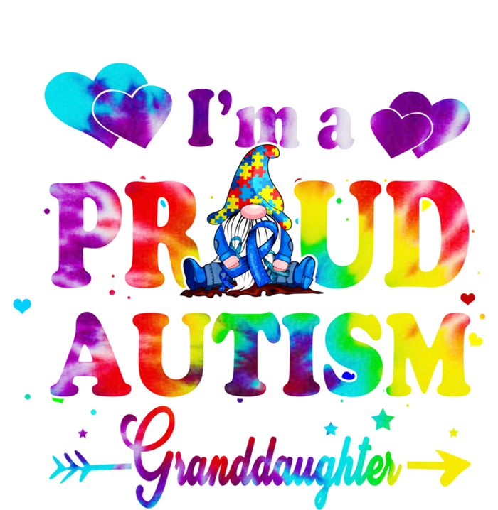 I'm A Proud Autism Granddaughter Tie Dye Gnome Cute Gift Women's Racerback Tank