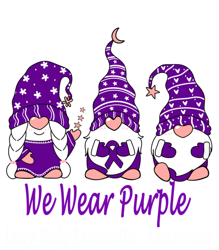 We Wear Purple For Lewy Body Detia Awareness Gift T-Shirt