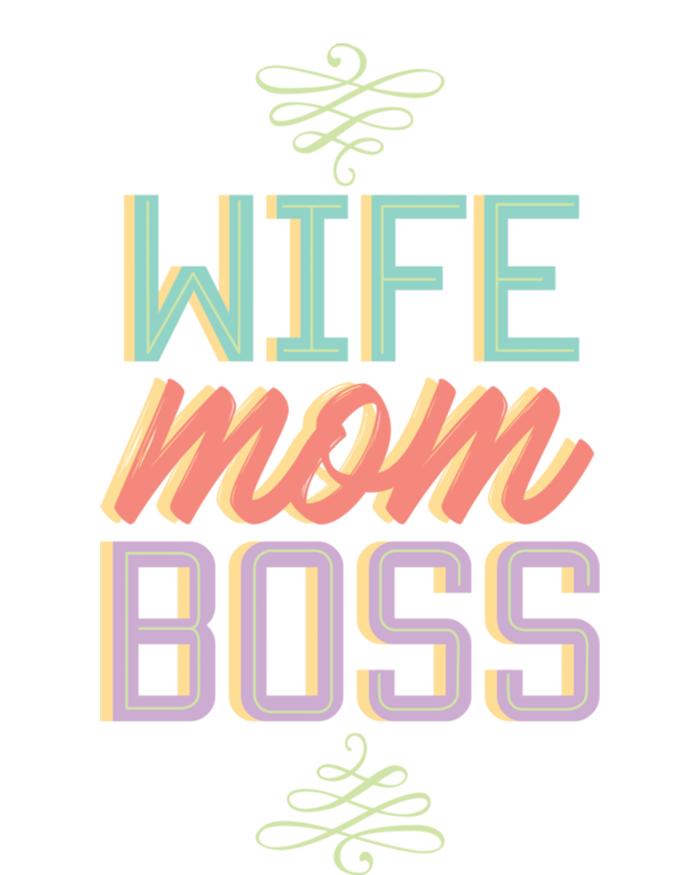 Wo Wife Mom Boss Mothers Day Lady Funny Gift For Her Funny Gift T-Shirt