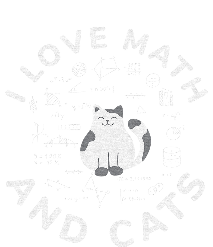 I Love Math And Cats Funny Math Teacher Women’s Perfect Tri Rocker Tank