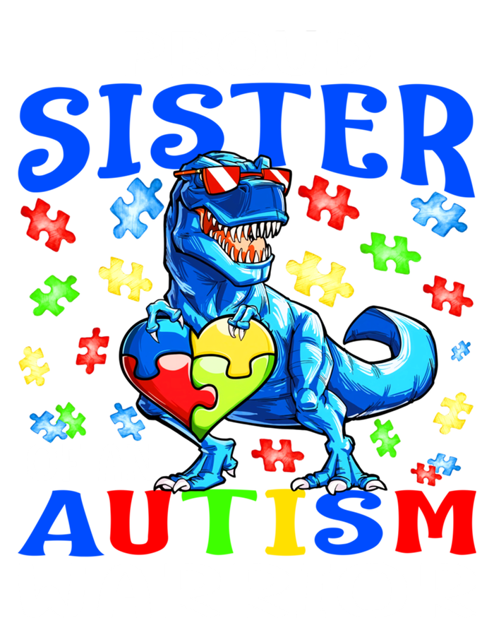 Proud Sister Of An Autism Warrior Dinosaur Gift Kids Sweatshirt