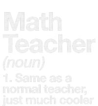 Math Teacher Definition Funny First Day Back To School T-Shirt