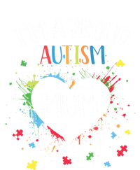 Puzzle Heart I'm A Proud Autism Mum Autism Awareness Gift Women's T-Shirt