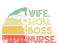 Nurse Wife Mom Boss Retro Nurse Nursing Rn Lpn Mothers Day Gift T-Shirt