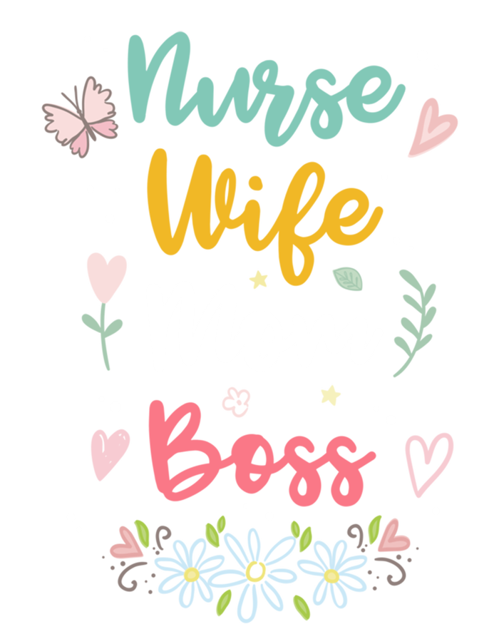 Nurse Wife Mom Boss Cool Gift Valucap Bio-Washed Visor