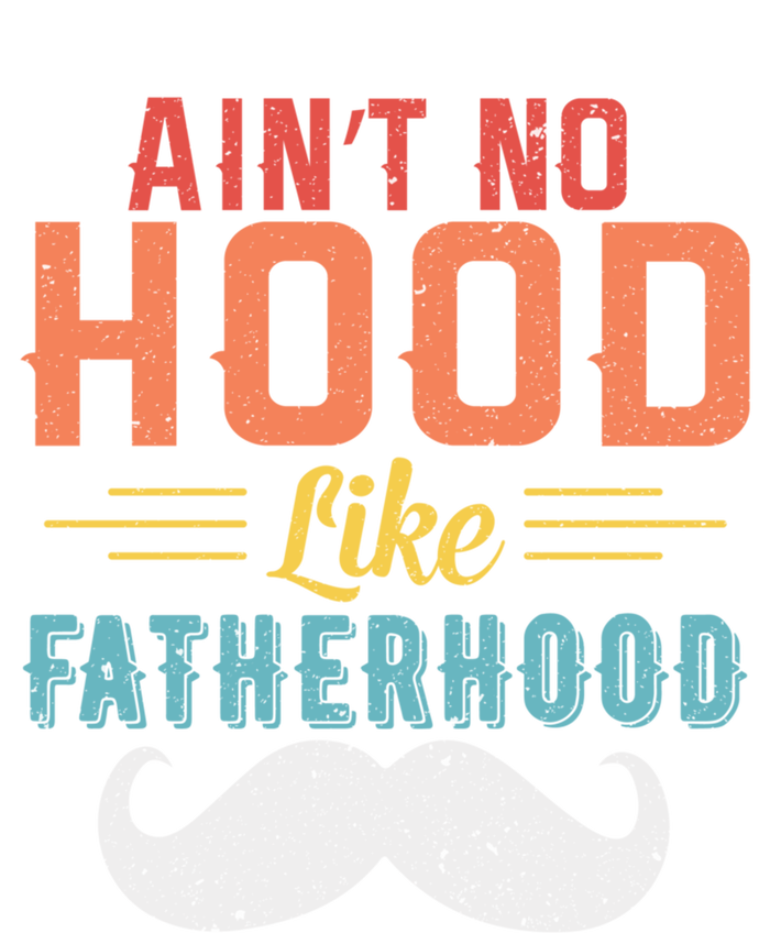 Ain't No Hood Like Fatherhood Father Retro Vintage Meaningful Gift Striped Beanie with Solid Band