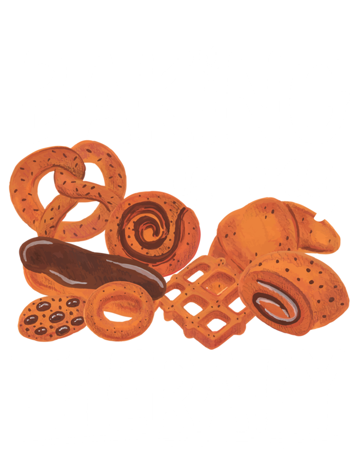 Bake Baking Bread Cookie Baking Is My Therapy Gift Striped Beanie with Solid Band