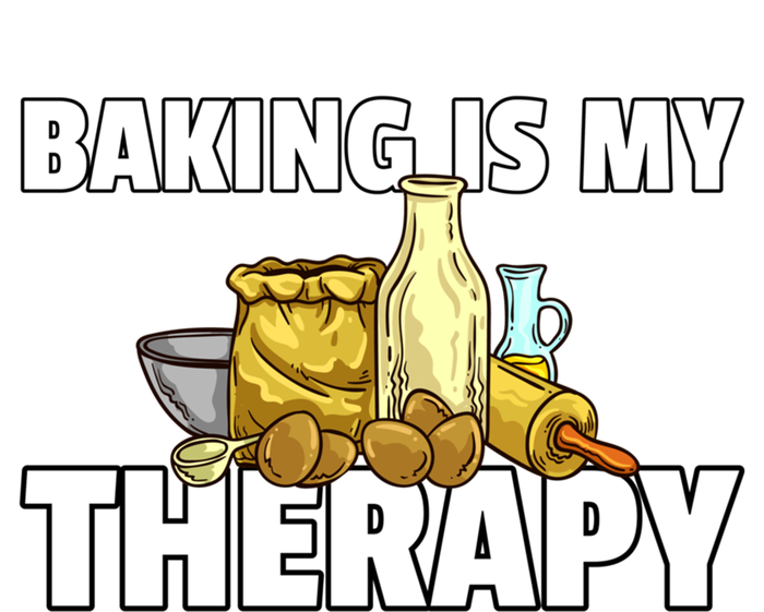 Baking Is My Therapy Bake For Bakery Baker Gift Stripe Pom Pom Beanie