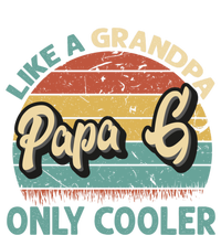 Papa G Like A Grandpa Only Cooler Vintage Dad Fathers Day Gift V-Neck T-Shirt