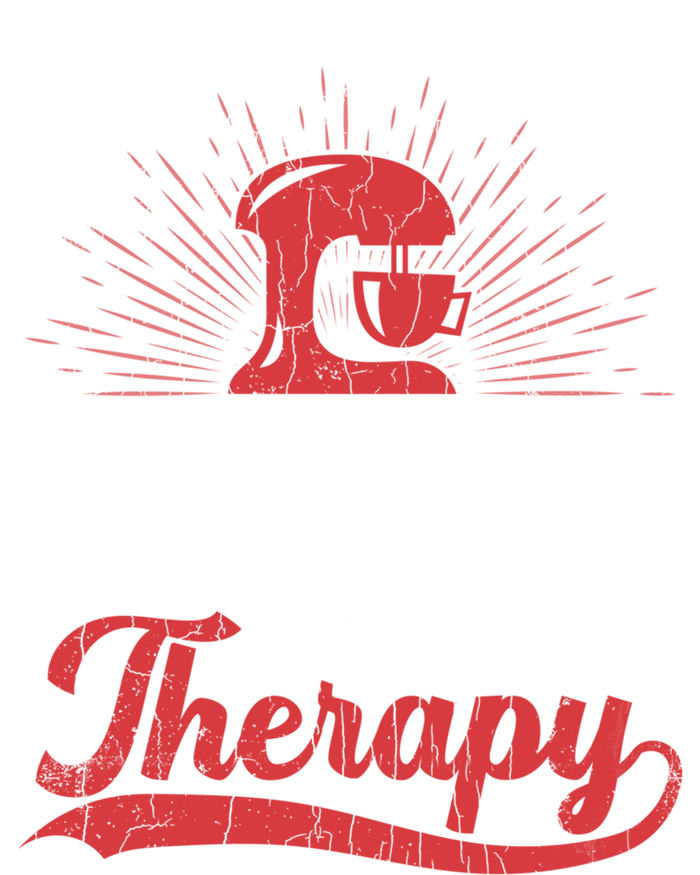 Baking Is My Therapy Funny Baker Cookie Bake Lover Graphic Cute Gift Ladies Long Sleeve Shirt