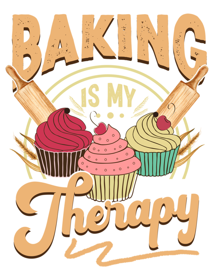 Baking Is My Therapy Funny Cake Bakers Pastry Chef Cupcakes Cool Gift Tie-Dye T-Shirt