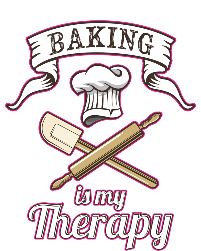 Baking Is My Therapy Funny Pastry Chef Bakers Gift Cute Gift T-Shirt