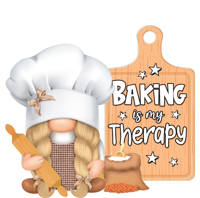 Baking Is My Therapy Gnome Baker Cookie Cupcake Bread Funny Gift Sweatshirt Cinch Pack Bag