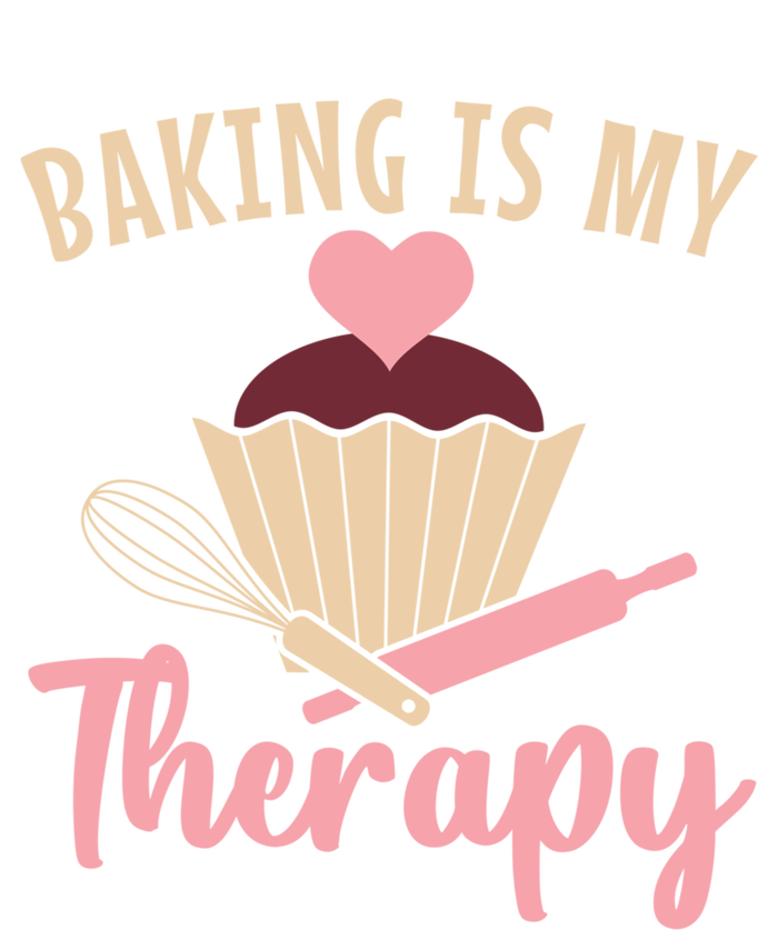 Baking Is My Therapy Pastry Chef Funny Gift Tall T-Shirt