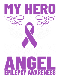 Epilepsy Ribbon My Hero Is Now My Angel Epilepsy Awareness Cute Gift T-Shirt