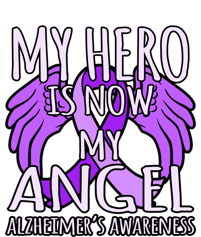 Hero Is Now My Angel Alzheimer's Awareness Purple Graphic Gift T-Shirt