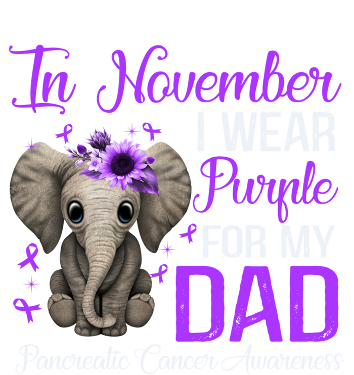 I Wear Purple For My Dad Pancreatic Cancer Awareness Month Gift T-Shirt