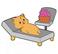 Cat Baking Is My Therapy Bake Cooking Cute Gift Softstyle Adult Sport Polo