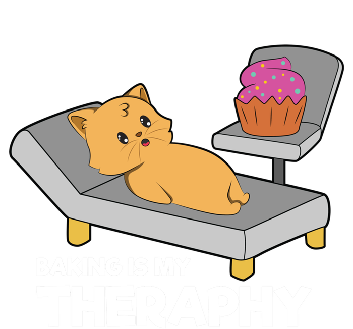 Cat Baking Is My Therapy Bake Cooking Cute Gift Softstyle Adult Sport Polo