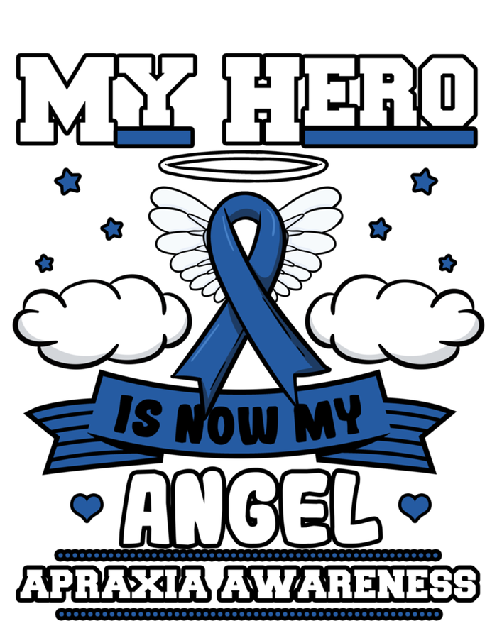 My Hero Is Now My Angel Apraxia Awareness Aos Buccofacial Gift Tall Hoodie